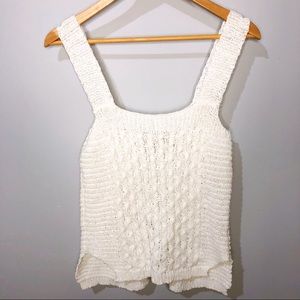 2 for $20 | White crochet knit tank top